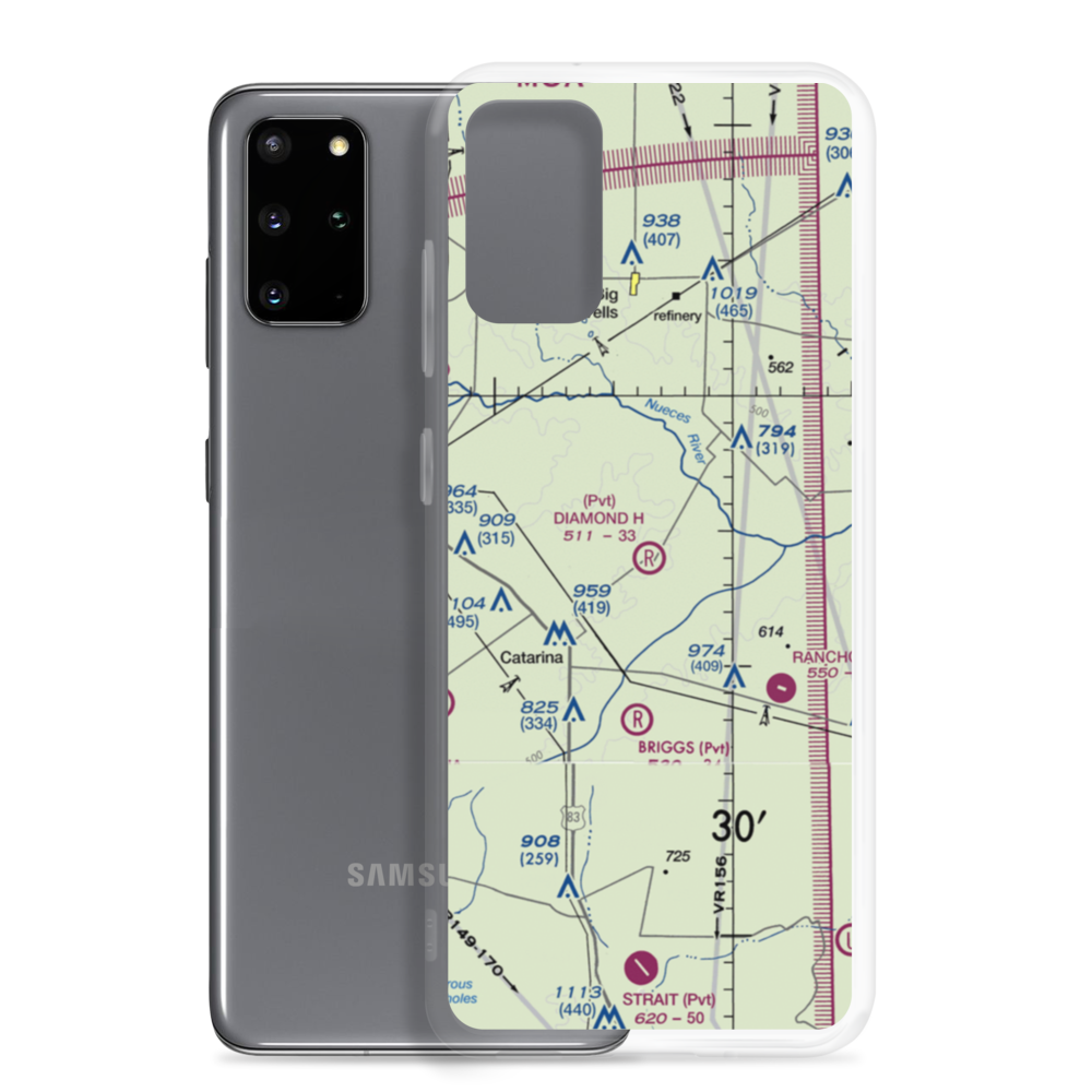 Diamond H Ranch Airport (0XS0) VFR Sectional Samsung Case Samsung Galaxy S20 Plus model shown
