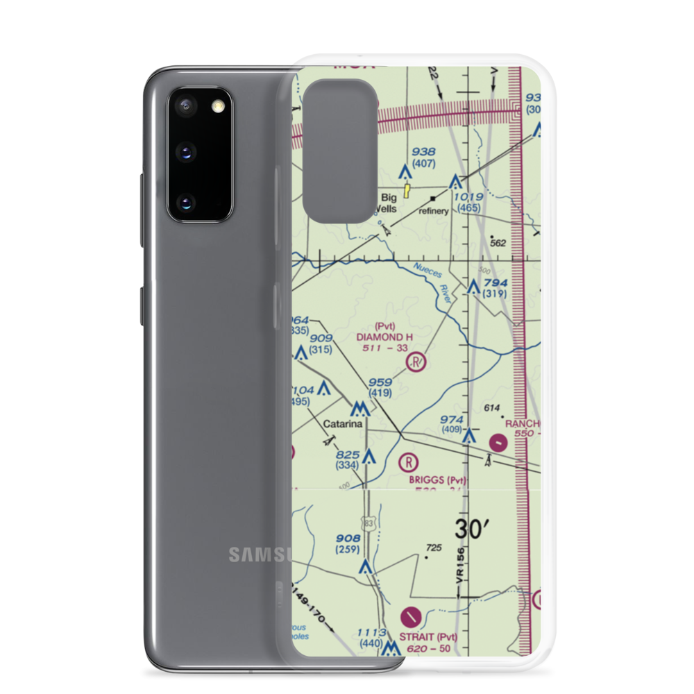 Diamond H Ranch Airport (0XS0) VFR Sectional Samsung Case Samsung Galaxy S20 model shown