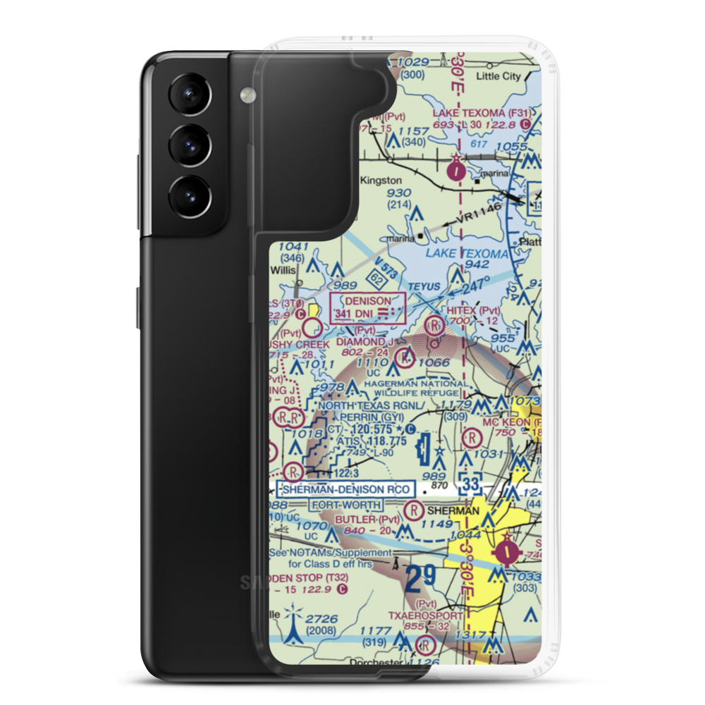 Diamond J Airport (TS85) VFR Sectional Samsung Case Samsung Galaxy S21 Plus model shown