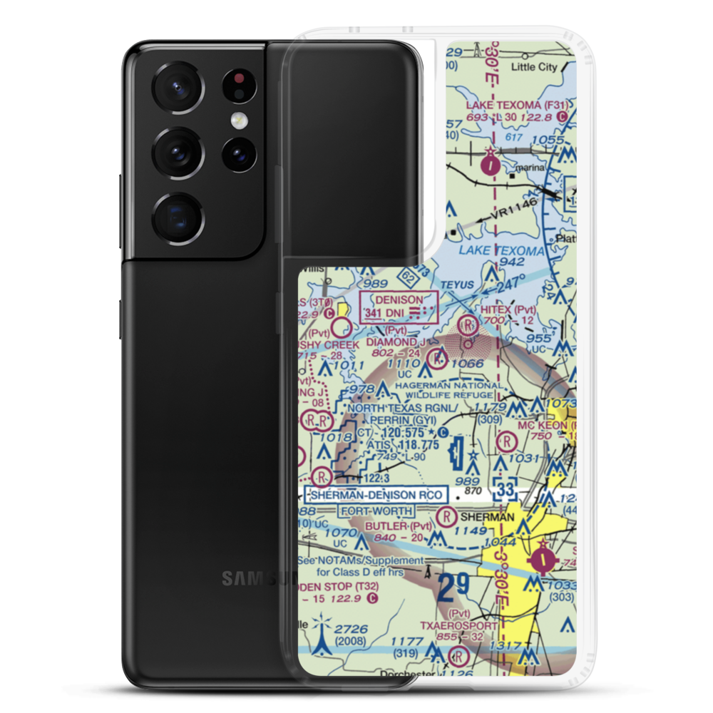 Diamond J Airport (TS85) VFR Sectional Samsung Case Samsung Galaxy S21 Ultra model shown