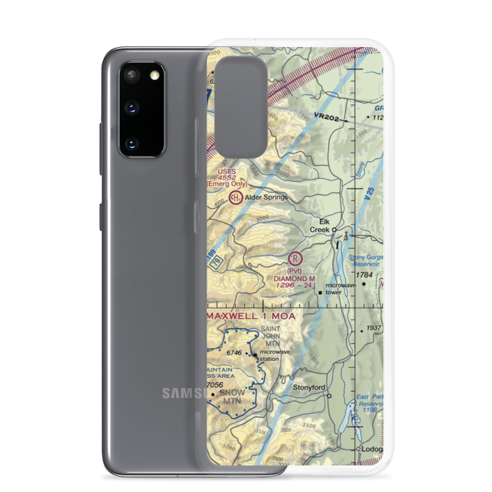 Diamond M Ranch Airport (90CL) VFR Sectional Samsung Case Samsung Galaxy S20 model shown