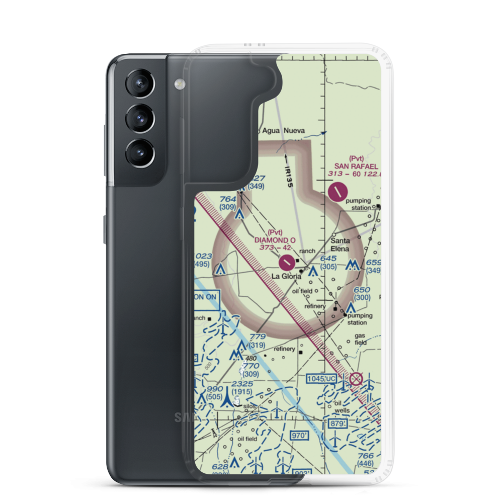 Diamond O Ranch Airport (XS93) VFR Sectional Samsung Case Samsung Galaxy S21 model shown