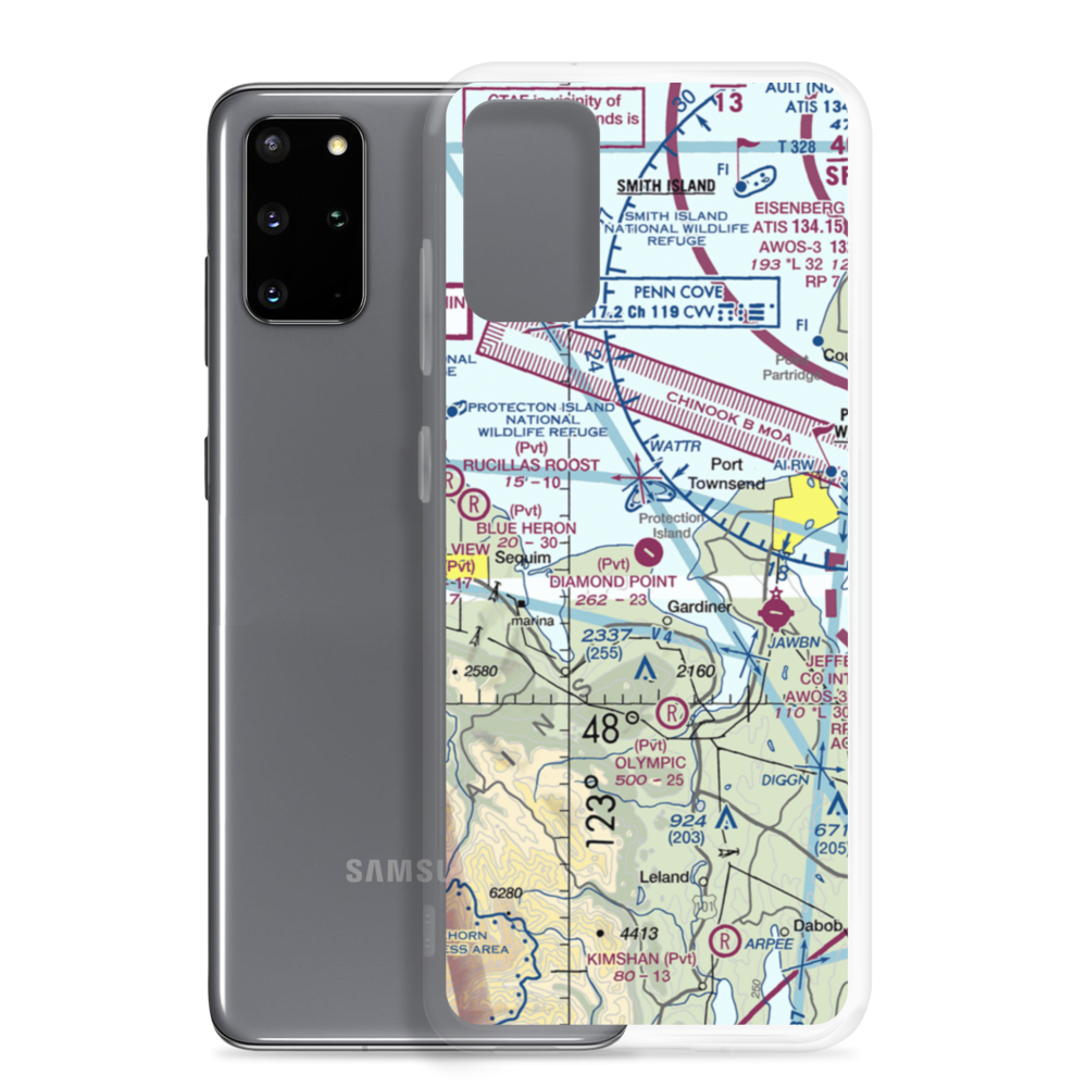 Diamond Point Airstrip (2WA1) VFR Sectional Samsung Case Samsung Galaxy S20 Plus model shown