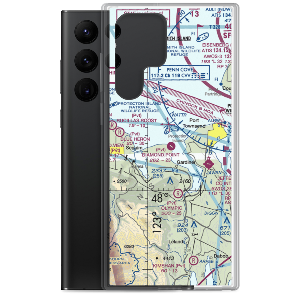 Diamond Point Airstrip (2WA1) VFR Sectional Samsung Case Samsung Galaxy S22 Ultra model shown
