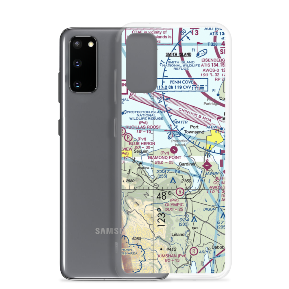 Diamond Point Airstrip (2WA1) VFR Sectional Samsung Case Samsung Galaxy S20 model shown