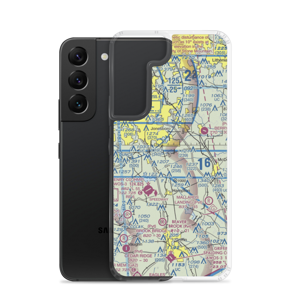 Diamond S Airport (GA89) VFR Sectional Samsung Case Samsung Galaxy S22 model shown