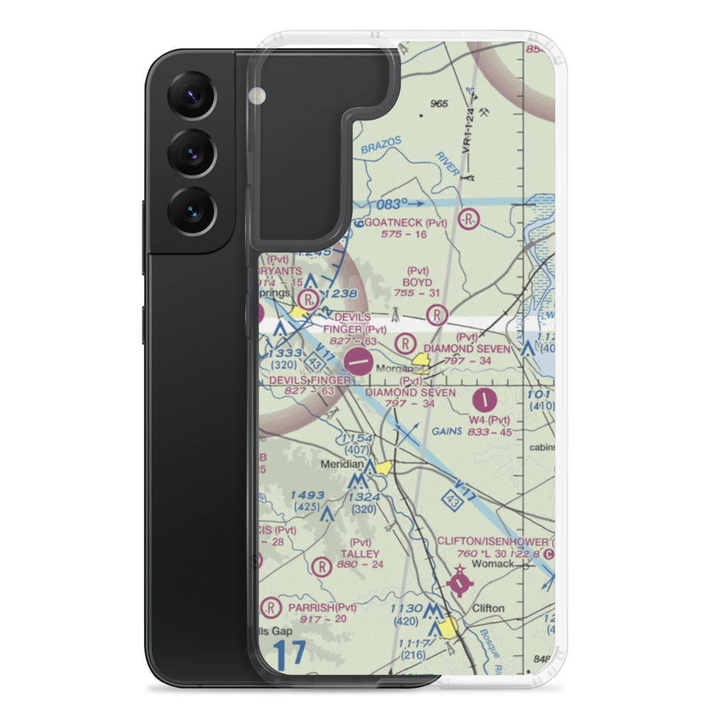 Diamond Seven Ranch Airport (43TA) VFR Sectional Samsung Case Samsung Galaxy S22 Plus model shown