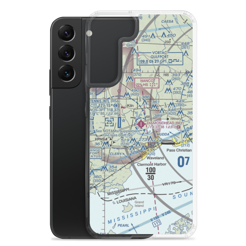 Diamondhead Airport (66Y) VFR Sectional Samsung Case Samsung Galaxy S22 Plus model shown