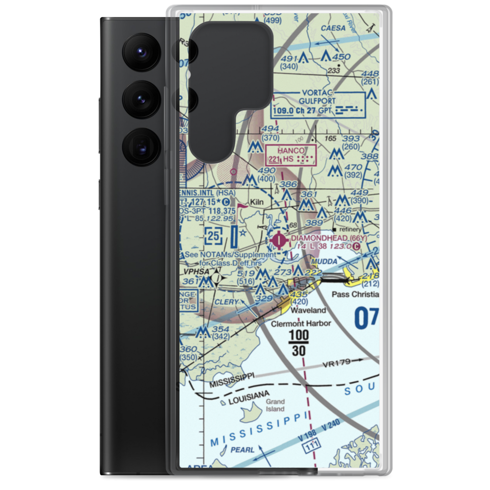 Diamondhead Airport (66Y) VFR Sectional Samsung Case Samsung Galaxy S22 Ultra model shown