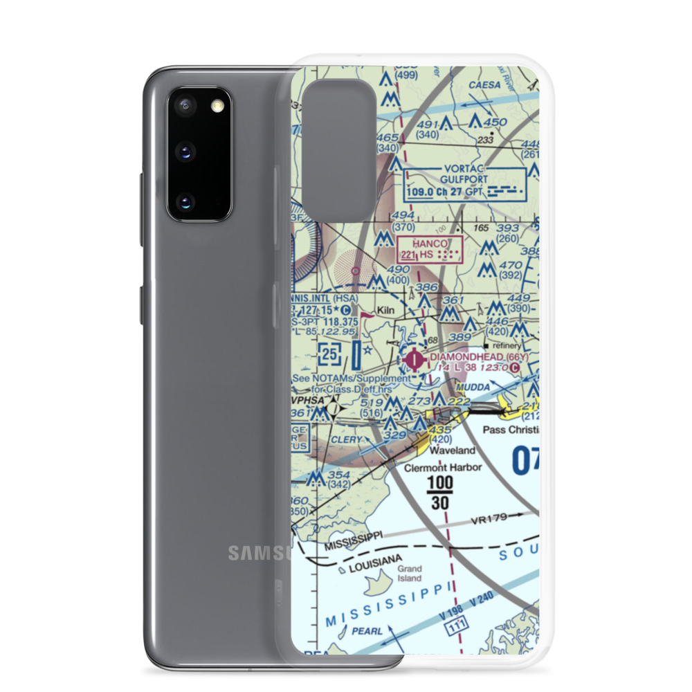 Diamondhead Airport (66Y) VFR Sectional Samsung Case Samsung Galaxy S20 model shown