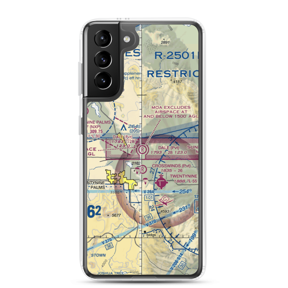 Dick Dale Skyranch Airport (43CL) VFR Sectional Samsung Case Samsung Galaxy S21 Plus model shown