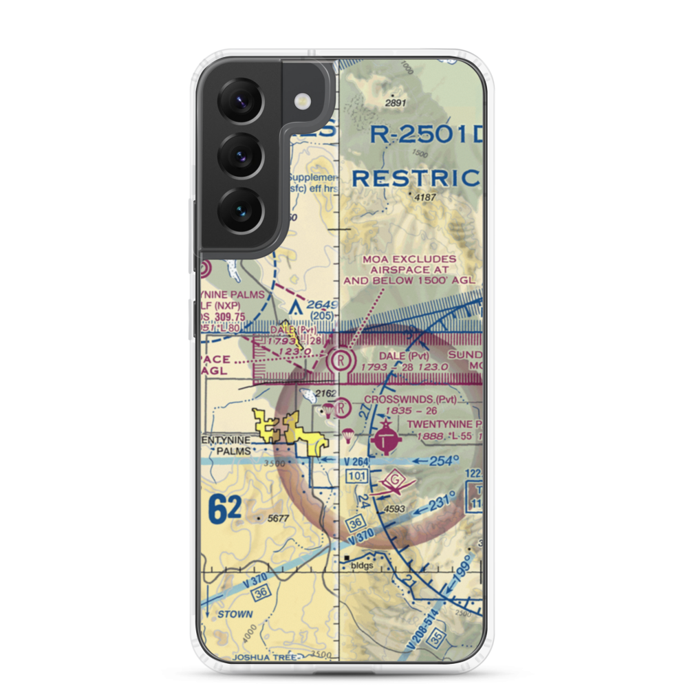 Dick Dale Skyranch Airport (43CL) VFR Sectional Samsung Case Samsung Galaxy S22 Plus model shown
