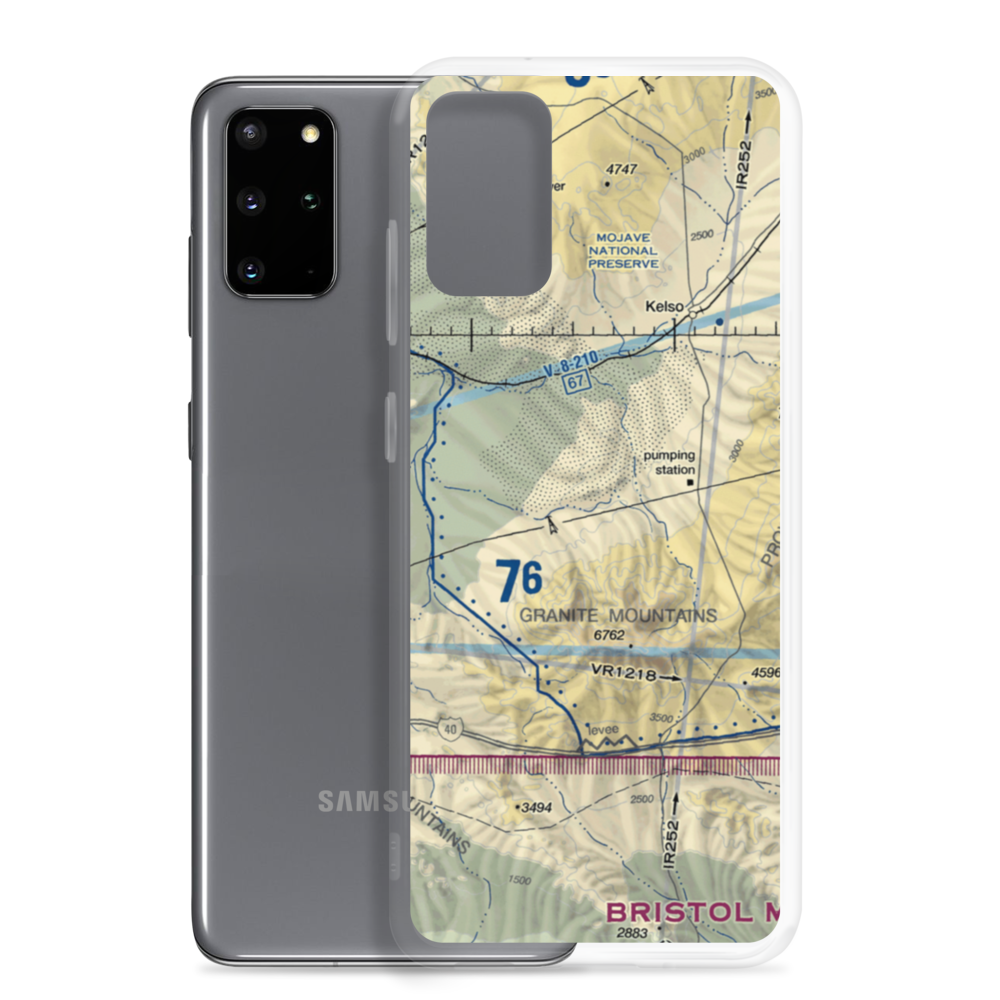 Dick Taylor Airstrip (43CA) VFR Sectional Samsung Case Samsung Galaxy S20 Plus model shown