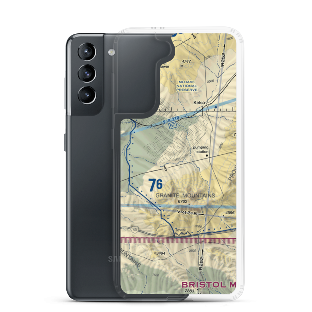 Dick Taylor Airstrip (43CA) VFR Sectional Samsung Case Samsung Galaxy S21 model shown