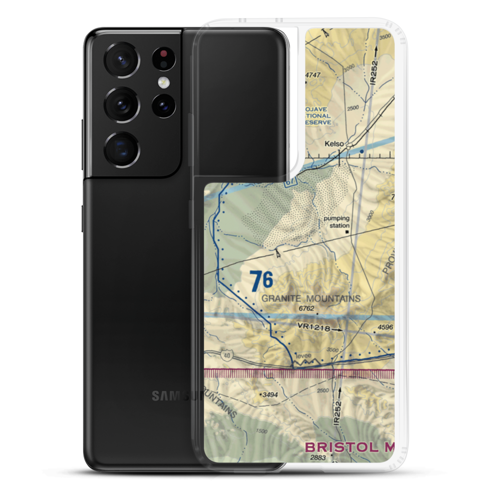 Dick Taylor Airstrip (43CA) VFR Sectional Samsung Case Samsung Galaxy S21 Ultra model shown