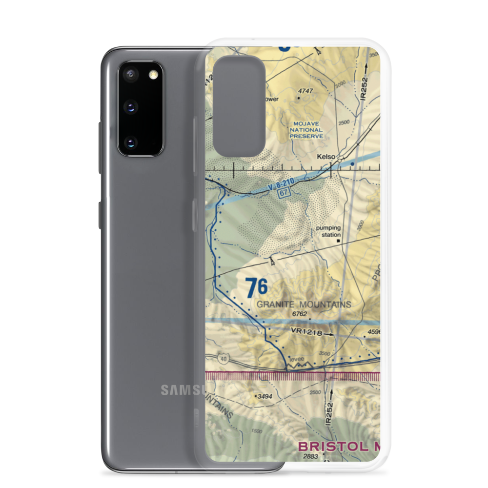 Dick Taylor Airstrip (43CA) VFR Sectional Samsung Case Samsung Galaxy S20 model shown