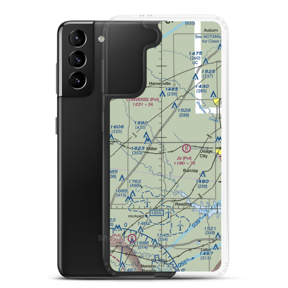 Dickson /Private/ Airport (SN93) VFR Sectional Samsung Case Samsung Galaxy S21 Plus model shown