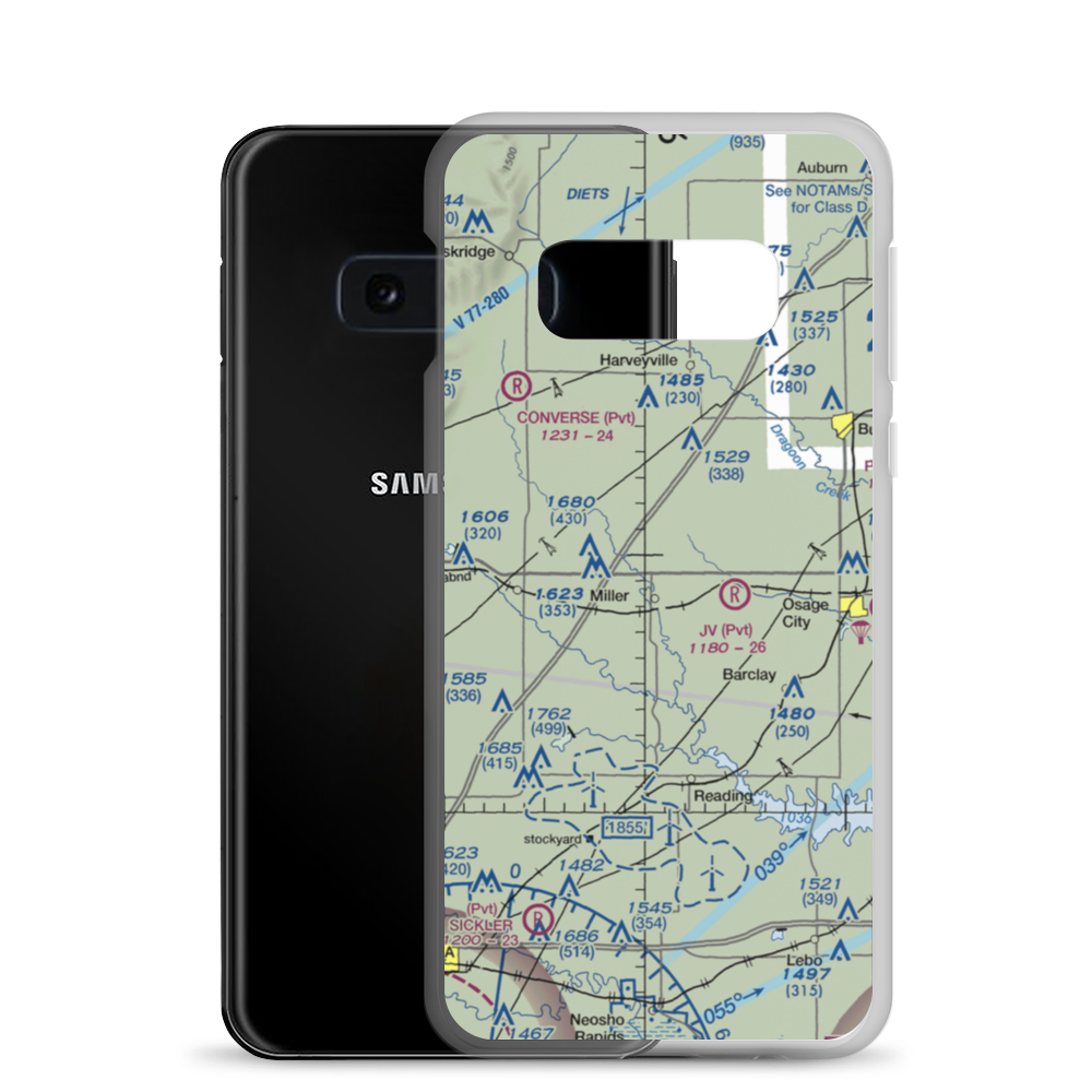 Dickson /Private/ Airport (SN93) VFR Sectional Samsung Case Samsung Galaxy S10e model shown