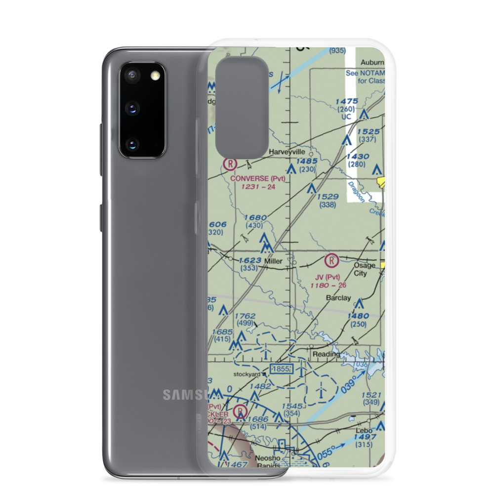 Dickson /Private/ Airport (SN93) VFR Sectional Samsung Case Samsung Galaxy S20 model shown