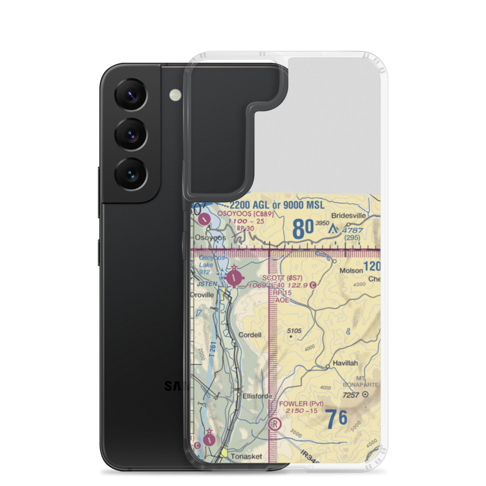 Dickson Field (75WT) VFR Sectional Samsung Case Samsung Galaxy S22 model shown