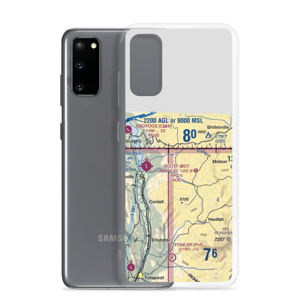 Dickson Field (75WT) VFR Sectional Samsung Case Samsung Galaxy S20 model shown