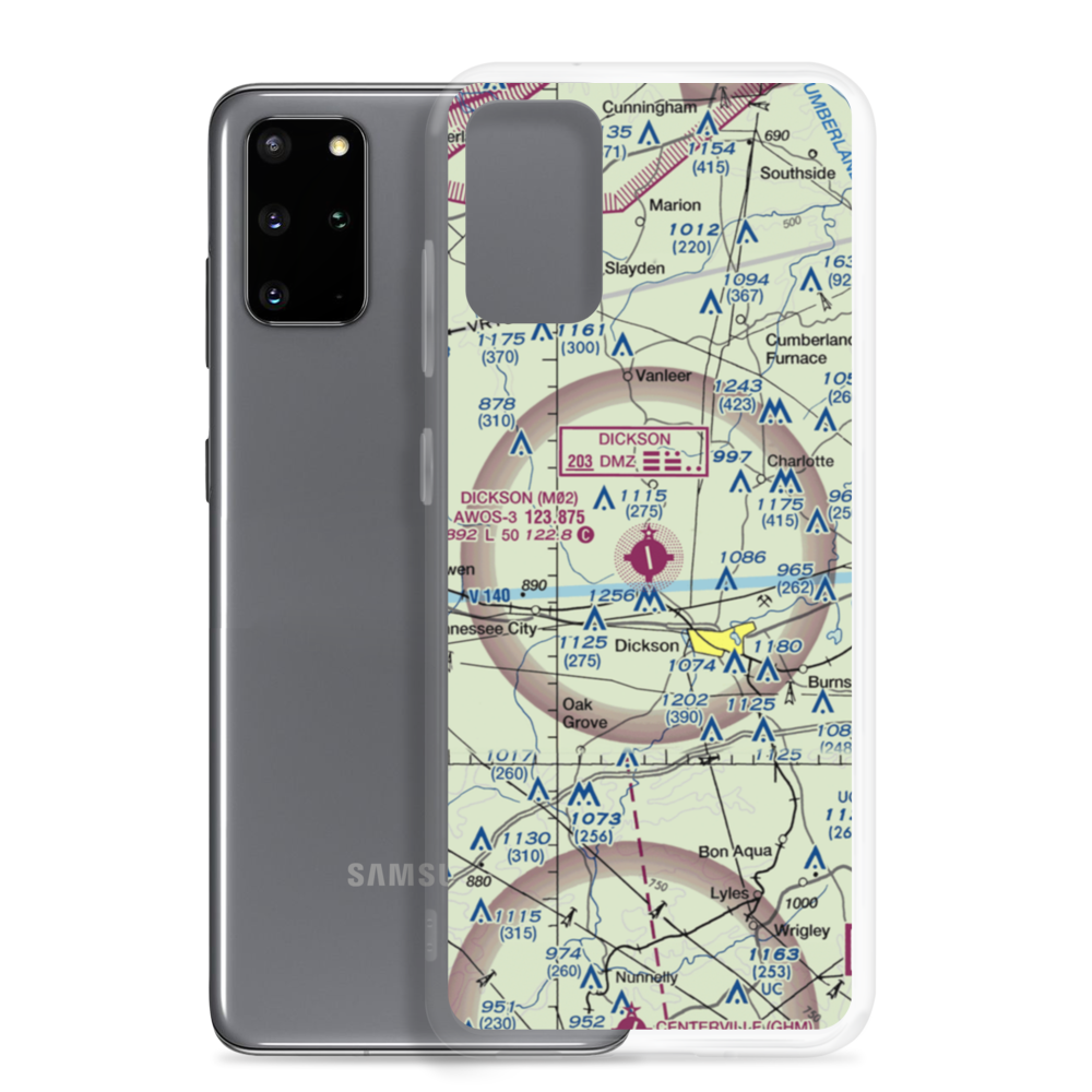 Dickson Municipal Airport (M02) VFR Sectional Samsung Case Samsung Galaxy S20 Plus model shown
