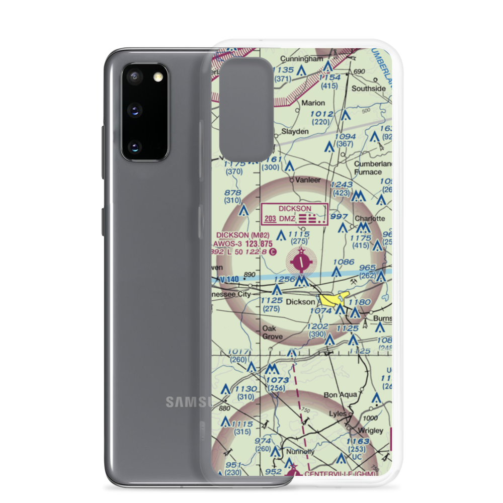 Dickson Municipal Airport (M02) VFR Sectional Samsung Case Samsung Galaxy S20 model shown