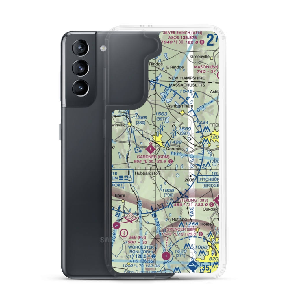 Diesel Dogs Seaplane Base (MA40) VFR Sectional Samsung Case Samsung Galaxy S21 model shown
