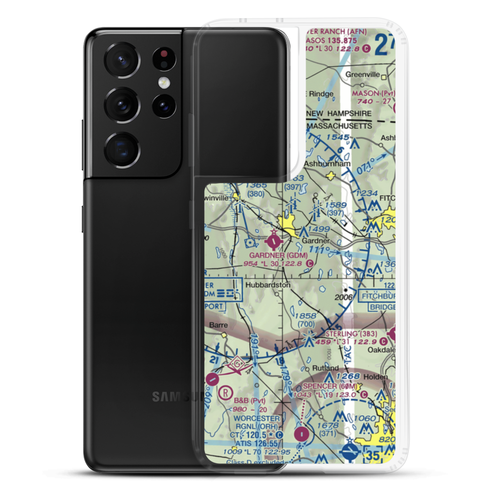 Diesel Dogs Seaplane Base (MA40) VFR Sectional Samsung Case Samsung Galaxy S21 Ultra model shown