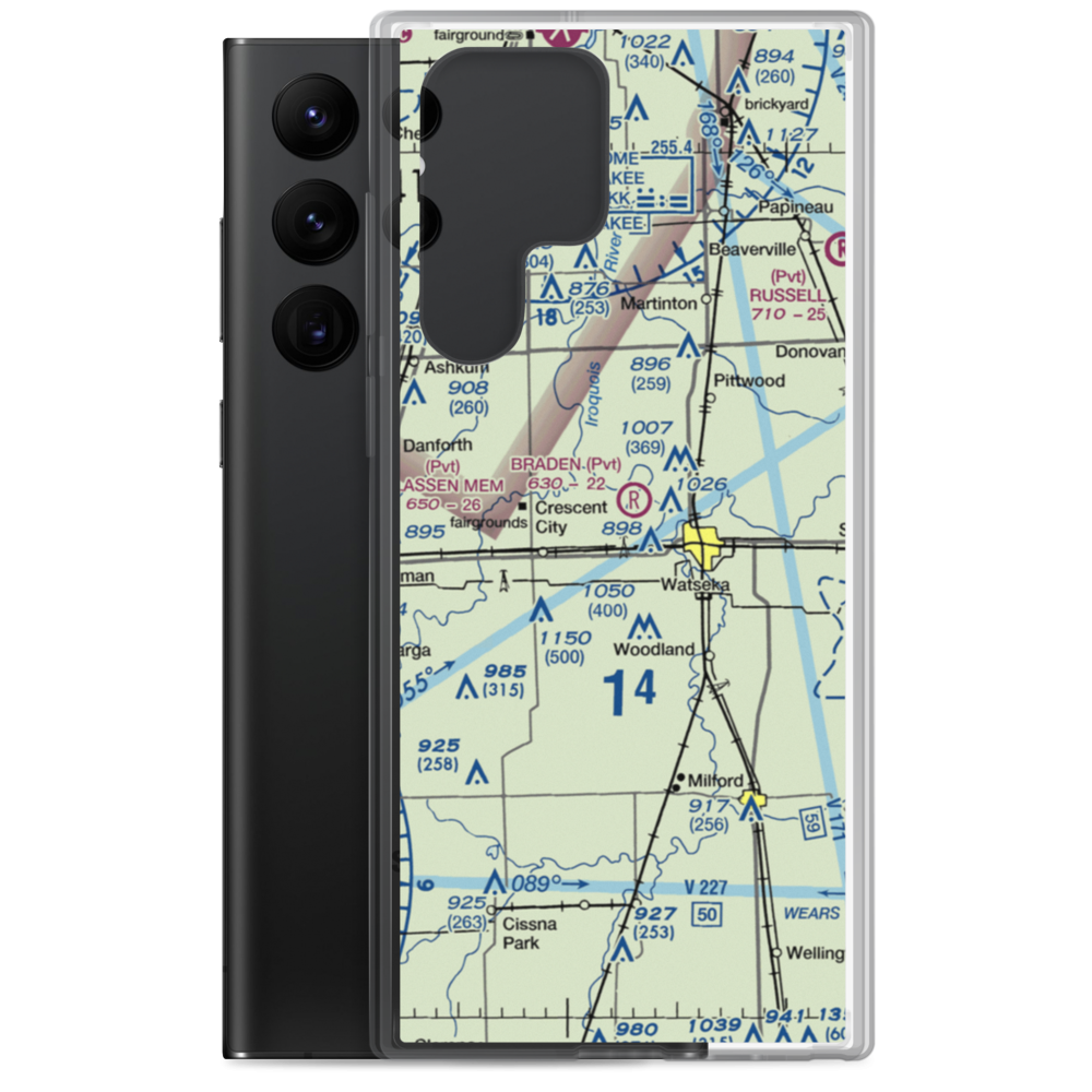 Dietchweiler Airport (IS02) VFR Sectional Samsung Case Samsung Galaxy S22 Ultra model shown