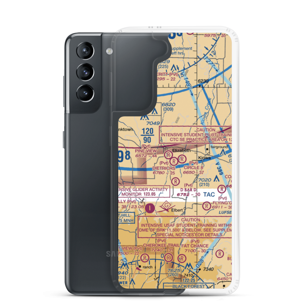 Dietrichs Airport (3CO7) VFR Sectional Samsung Case Samsung Galaxy S21 model shown