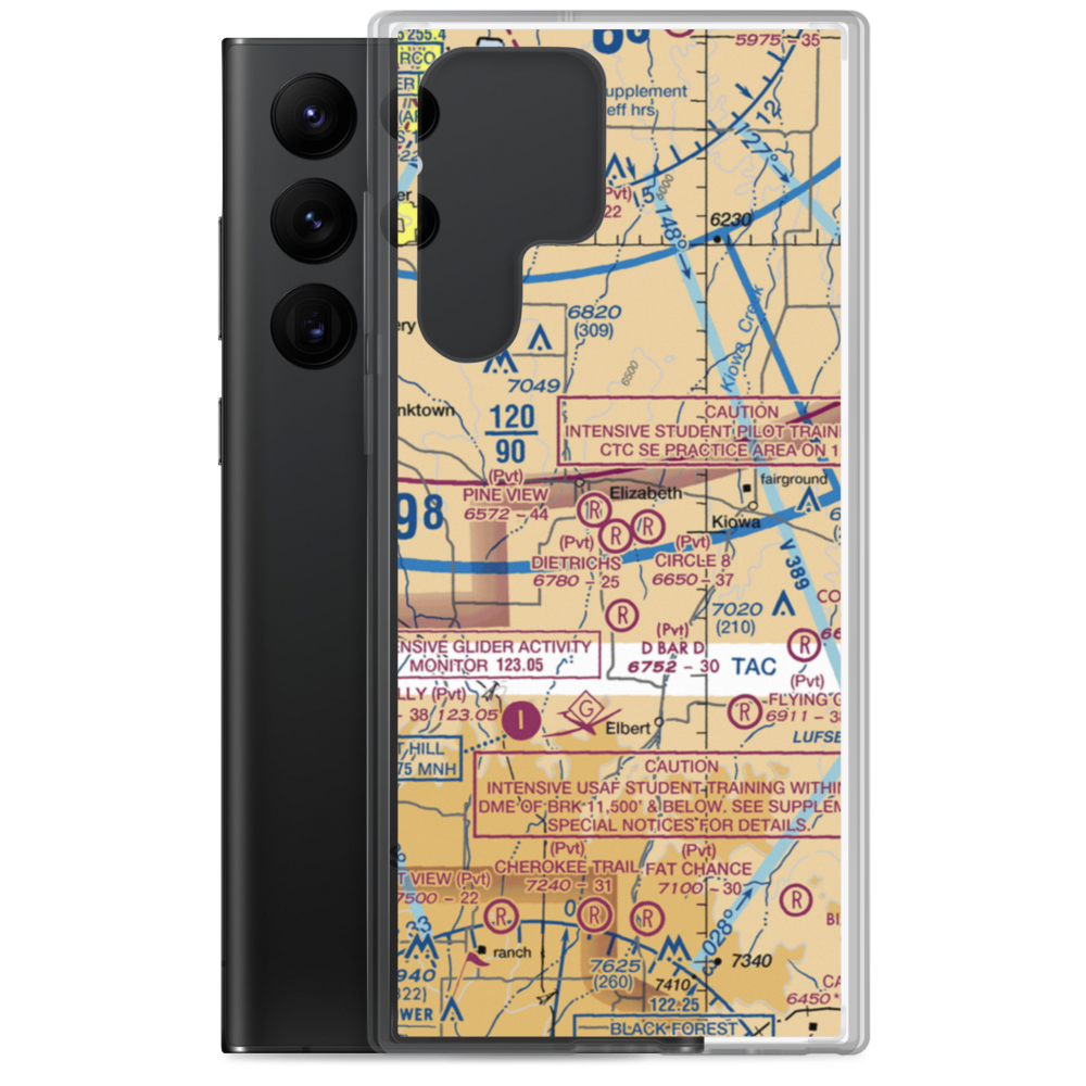 Dietrichs Airport (3CO7) VFR Sectional Samsung Case Samsung Galaxy S22 Ultra model shown
