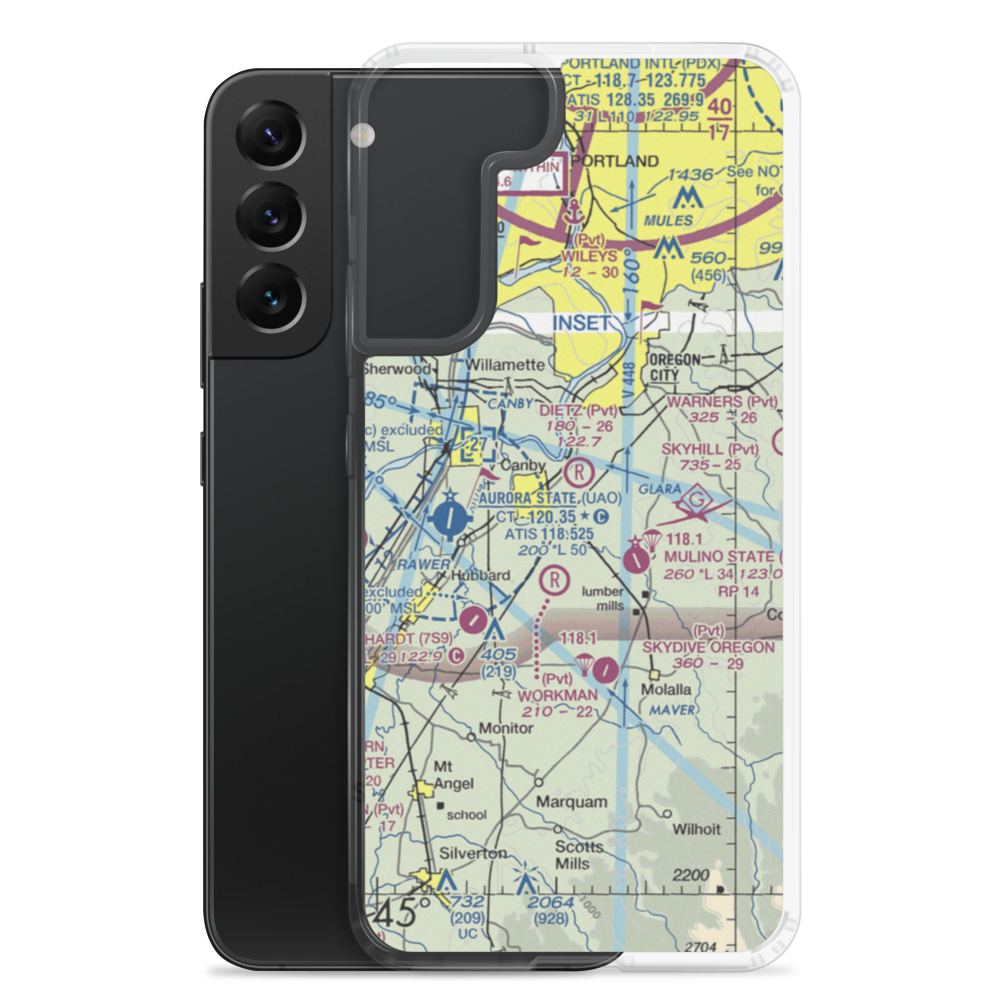 Dietz Airpark (OR40) VFR Sectional Samsung Case Samsung Galaxy S22 Plus model shown