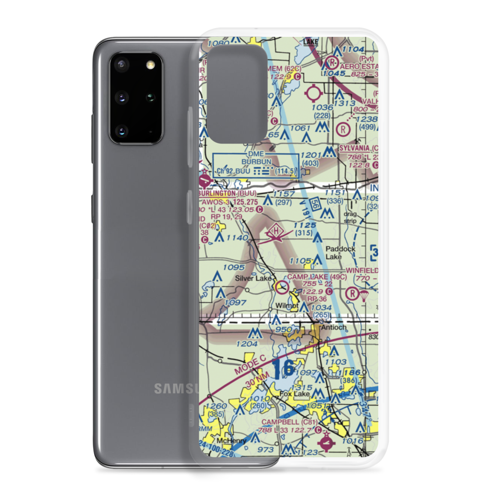 Digger Dougs Airport (4WN9) VFR Sectional Samsung Case Samsung Galaxy S20 Plus model shown