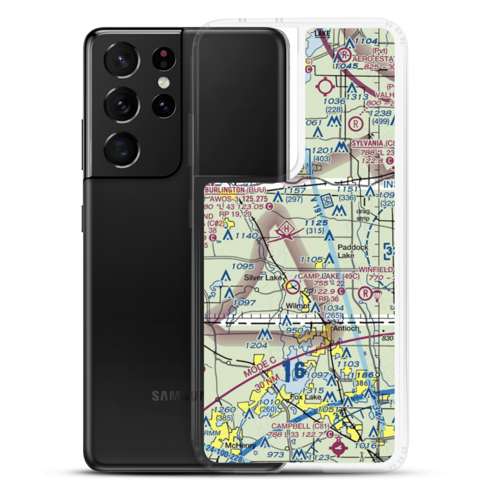 Digger Dougs Airport (4WN9) VFR Sectional Samsung Case Samsung Galaxy S21 Ultra model shown