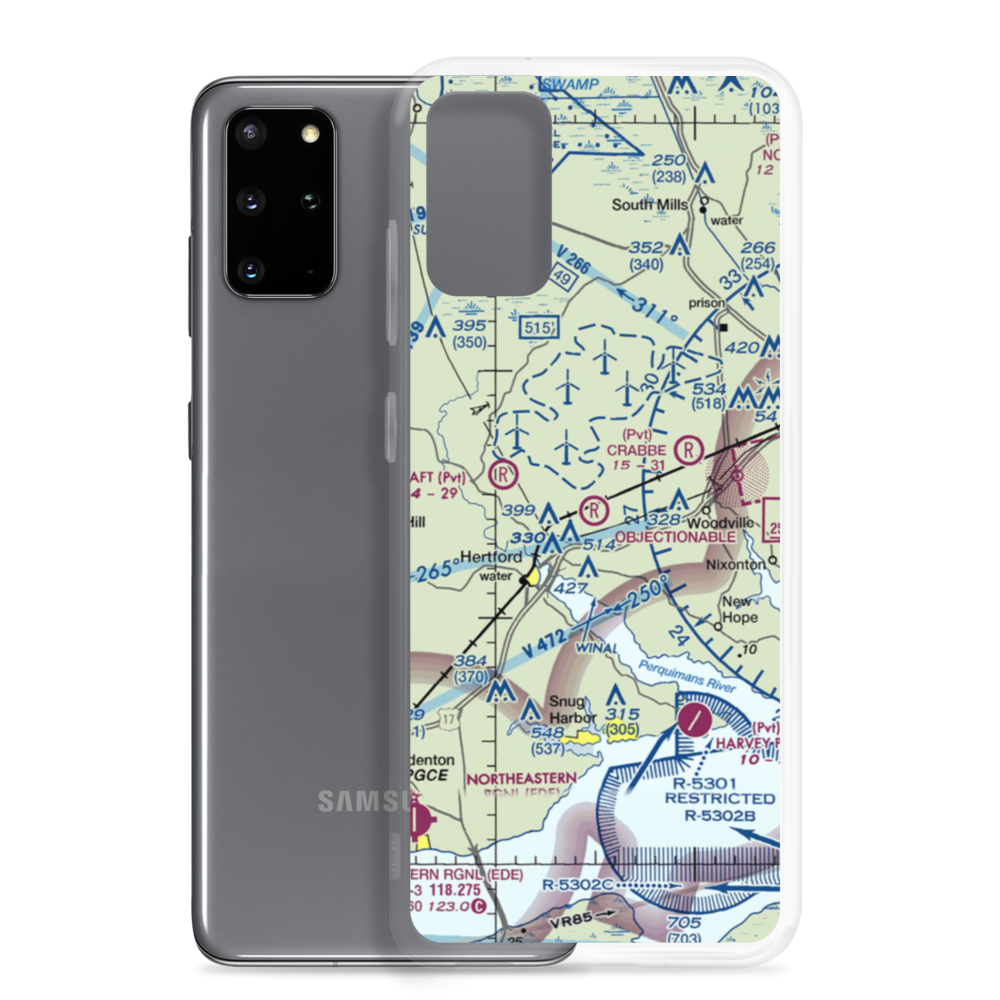 Dillard Airport (54NC) VFR Sectional Samsung Case Samsung Galaxy S20 Plus model shown