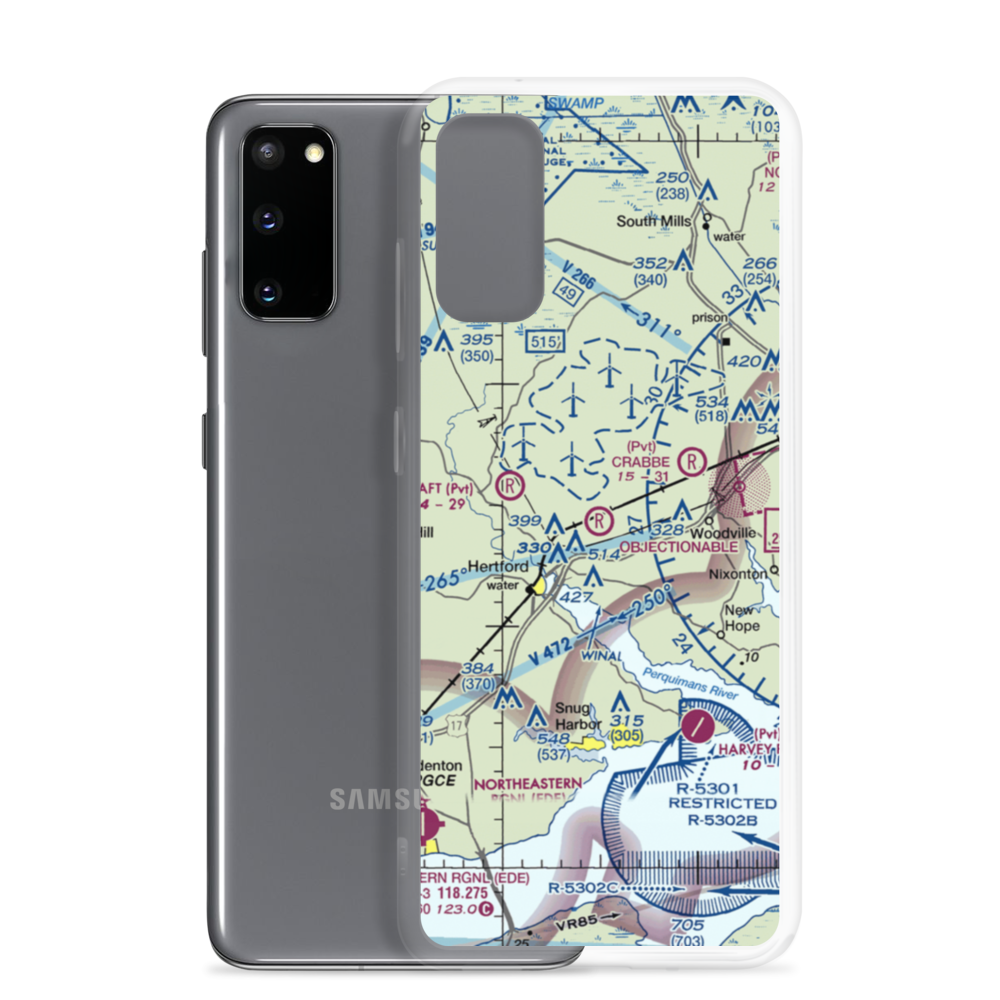 Dillard Airport (54NC) VFR Sectional Samsung Case Samsung Galaxy S20 model shown