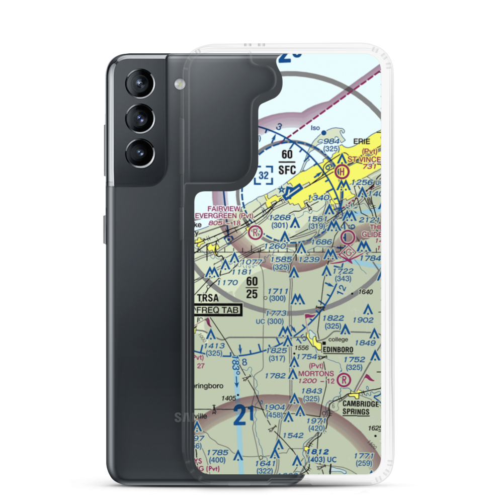 Dillen Personal Airport (PA02) VFR Sectional Samsung Case Samsung Galaxy S21 model shown