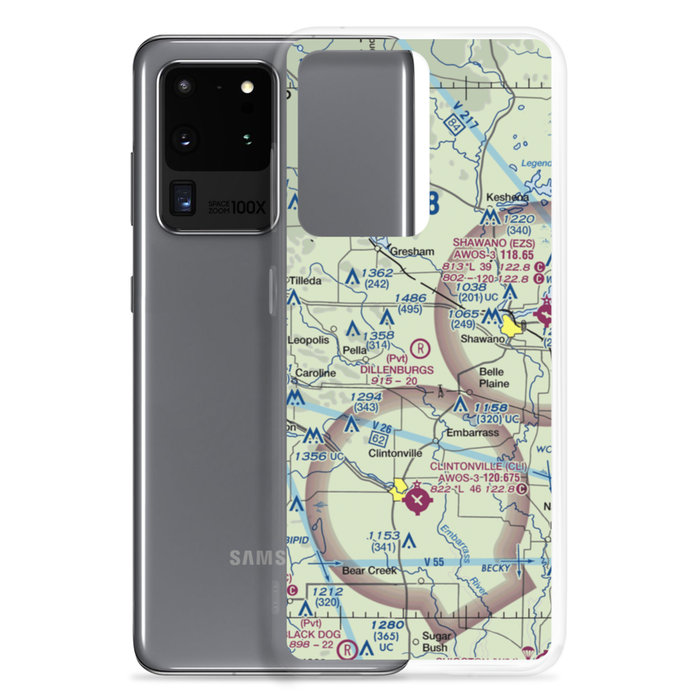 Dillenburg's Airport (8WI1) VFR Sectional Samsung Case Samsung Galaxy S20 Ultra model shown