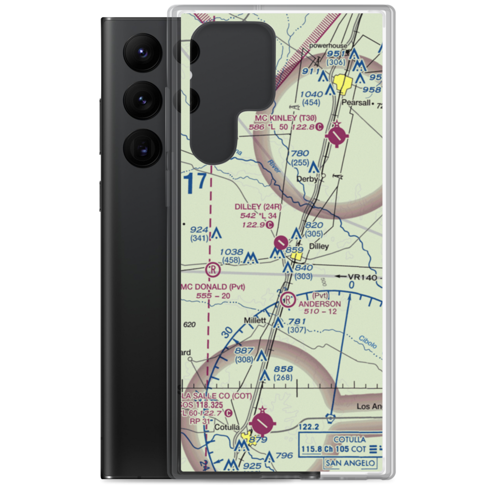 Dilley Airpark (24R) VFR Sectional Samsung Case Samsung Galaxy S22 Ultra model shown