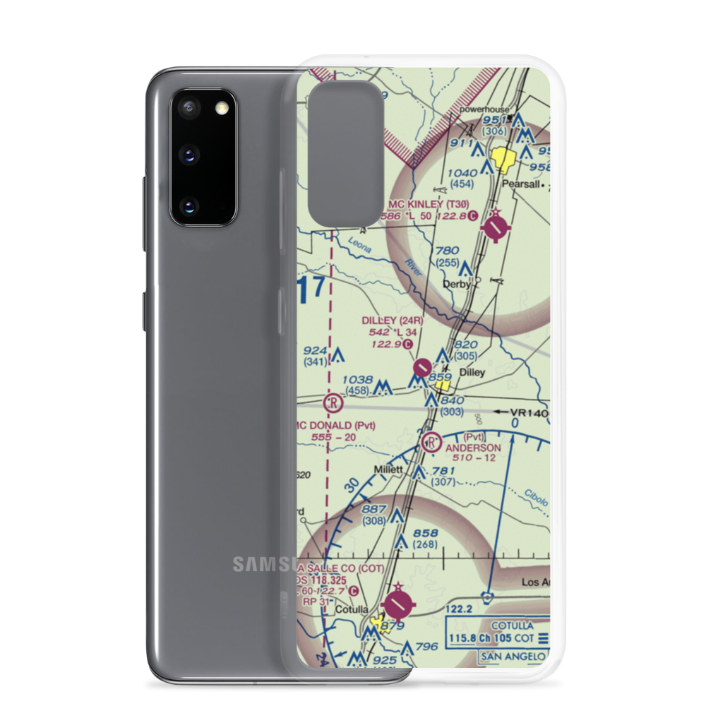 Dilley Airpark (24R) VFR Sectional Samsung Case Samsung Galaxy S20 model shown