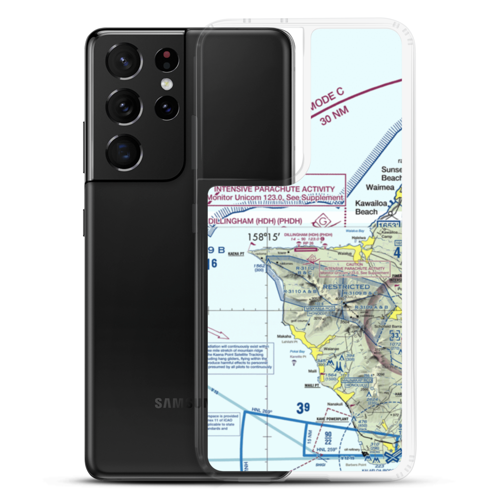 Dillingham Airfield (HDH) VFR Sectional Samsung Case Samsung Galaxy S21 Ultra model shown