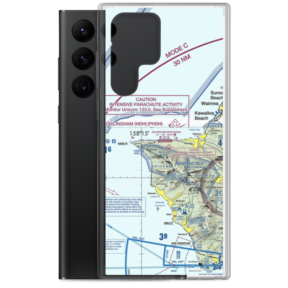 Dillingham Airfield (HDH) VFR Sectional Samsung Case Samsung Galaxy S22 Ultra model shown