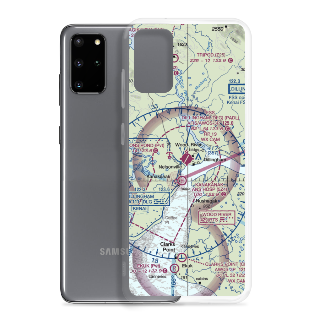 Dillingham Airport (DLG) VFR Sectional Samsung Case Samsung Galaxy S20 Plus model shown