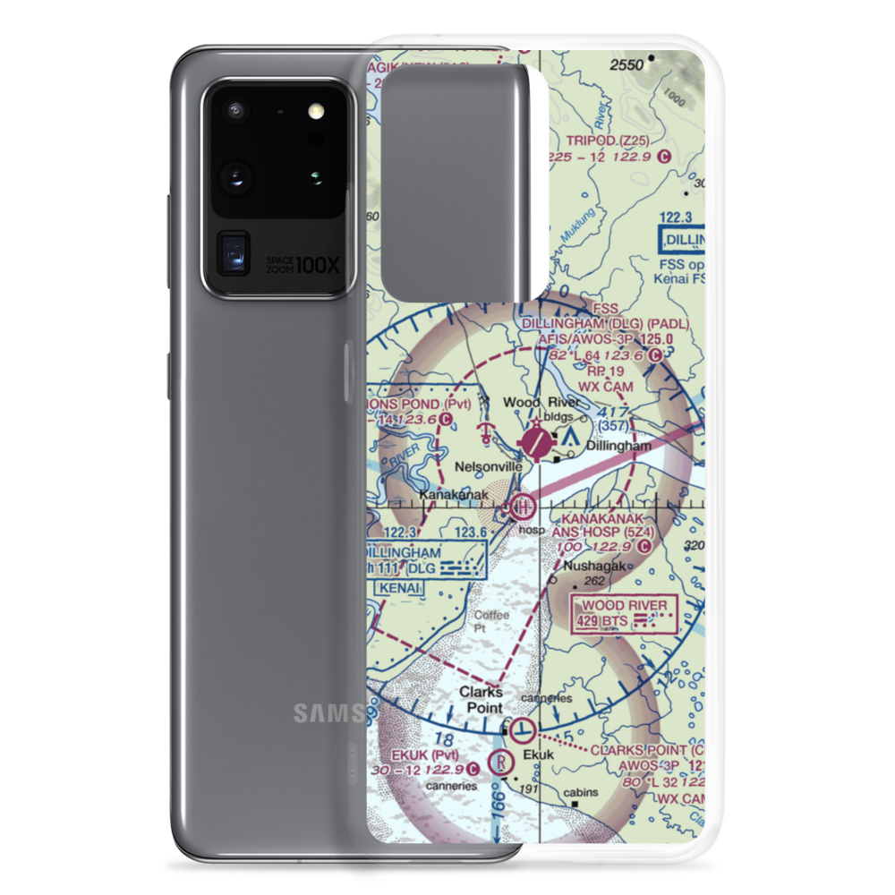 Dillingham Airport (DLG) VFR Sectional Samsung Case Samsung Galaxy S20 Ultra model shown