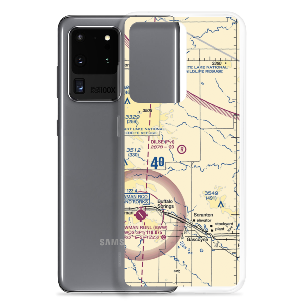 Dilse Private Airstrip (NA98) VFR Sectional Samsung Case Samsung Galaxy S20 Ultra model shown