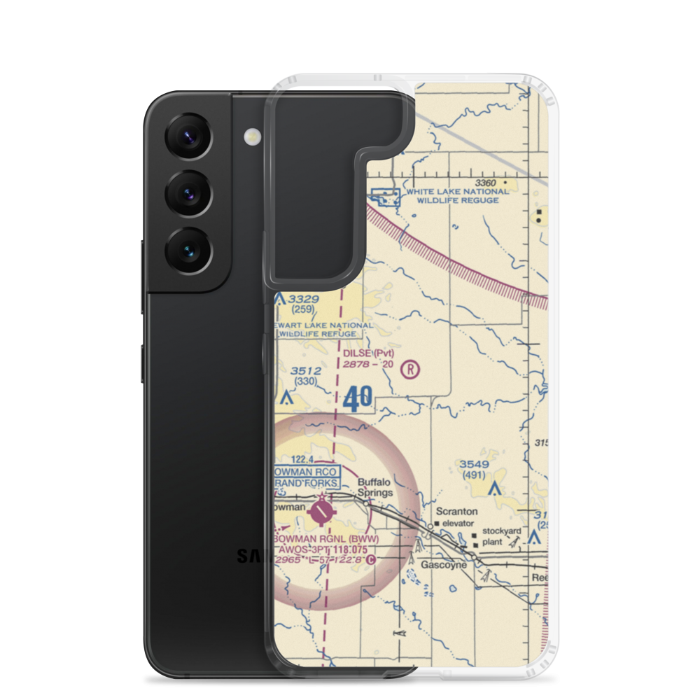 Dilse Private Airstrip (NA98) VFR Sectional Samsung Case Samsung Galaxy S22 model shown