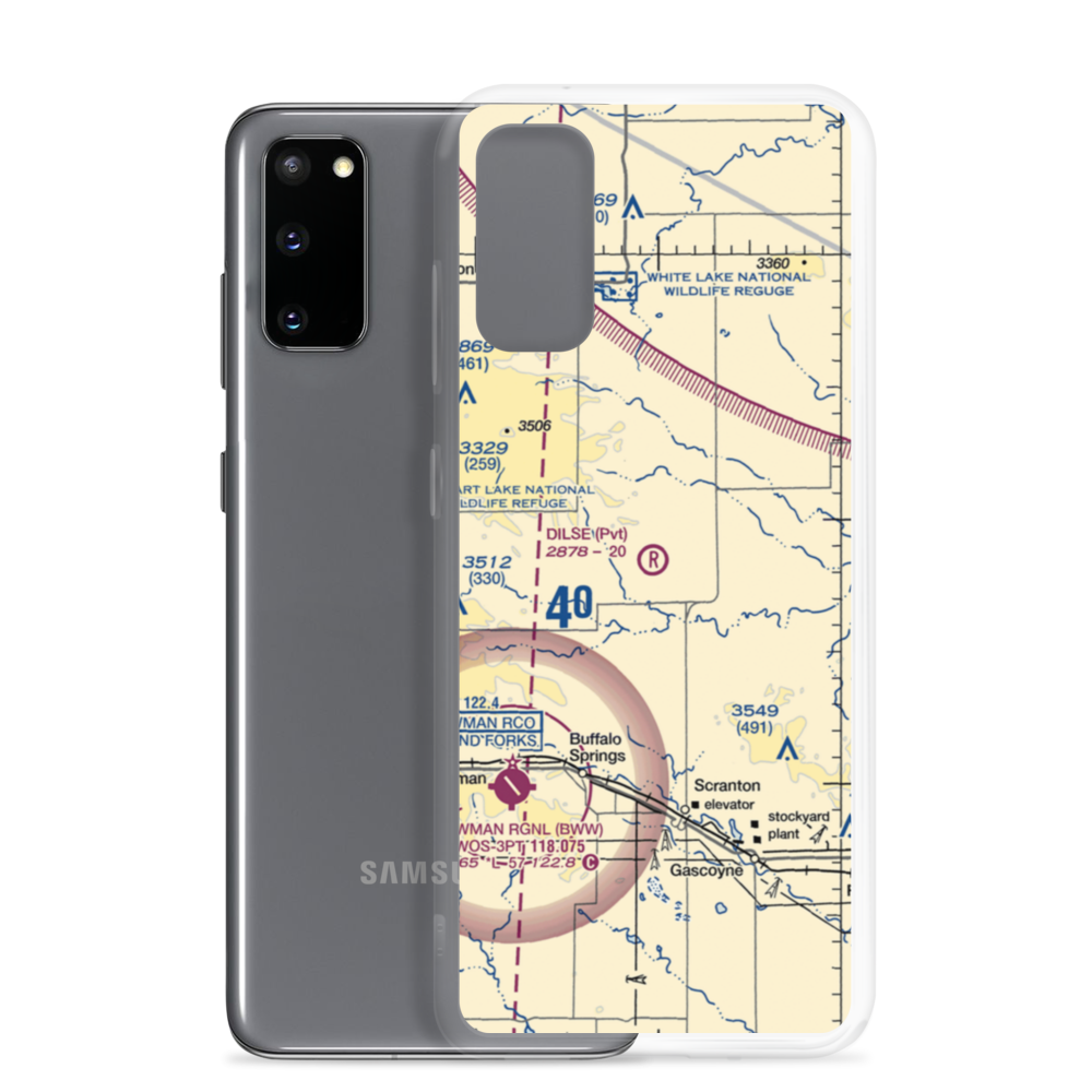 Dilse Private Airstrip (NA98) VFR Sectional Samsung Case Samsung Galaxy S20 model shown