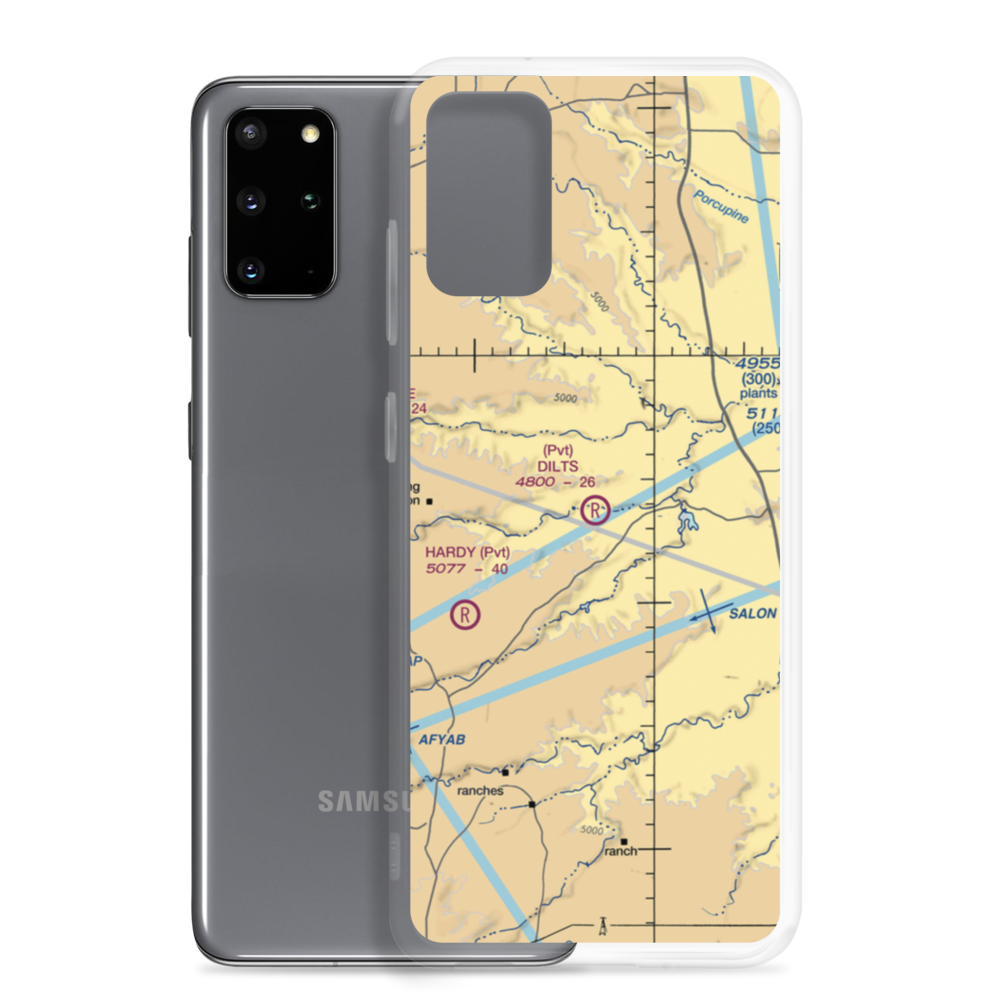Dilts Ranch Airport (WY01) VFR Sectional Samsung Case Samsung Galaxy S20 Plus model shown