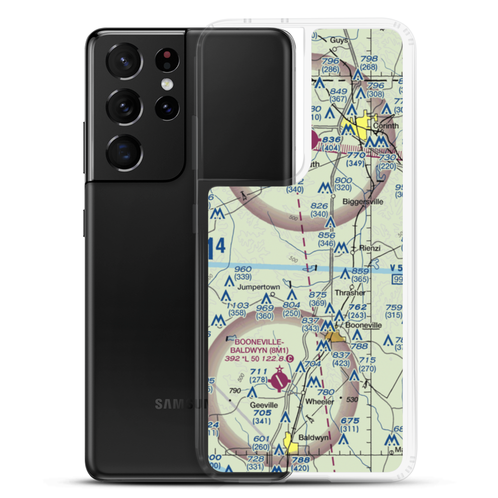 Dilworth Airport (MS18) VFR Sectional Samsung Case Samsung Galaxy S21 Ultra model shown